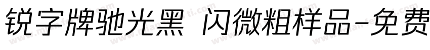 锐字牌驰光黑 闪微粗样品字体转换